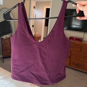 Plum Workout Crop Top